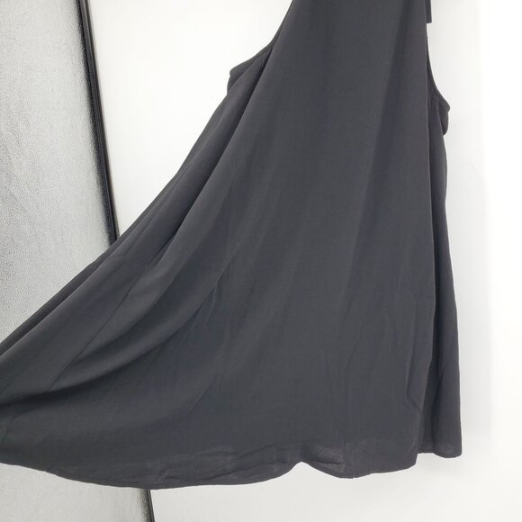 NWT Lulus Black Halter Neck Keyhole Cutout Back Swing Basic Dress Large - Picture 8 of 10